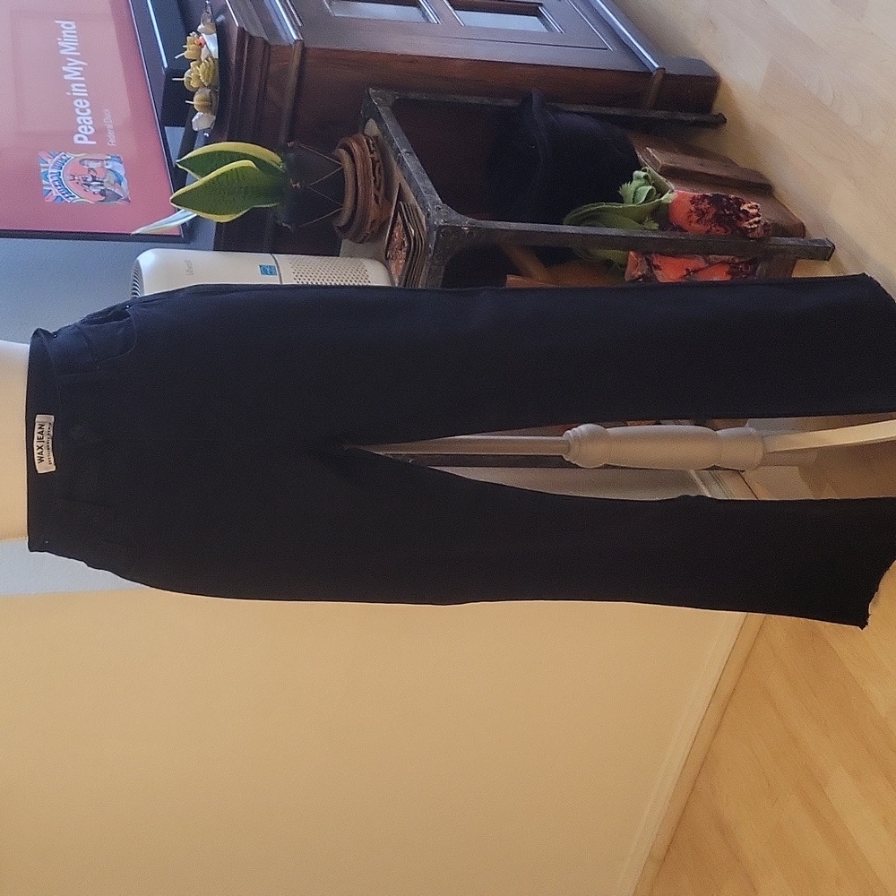 Wax Jean Sustainable Denim Black Flared Jeans W Pockets